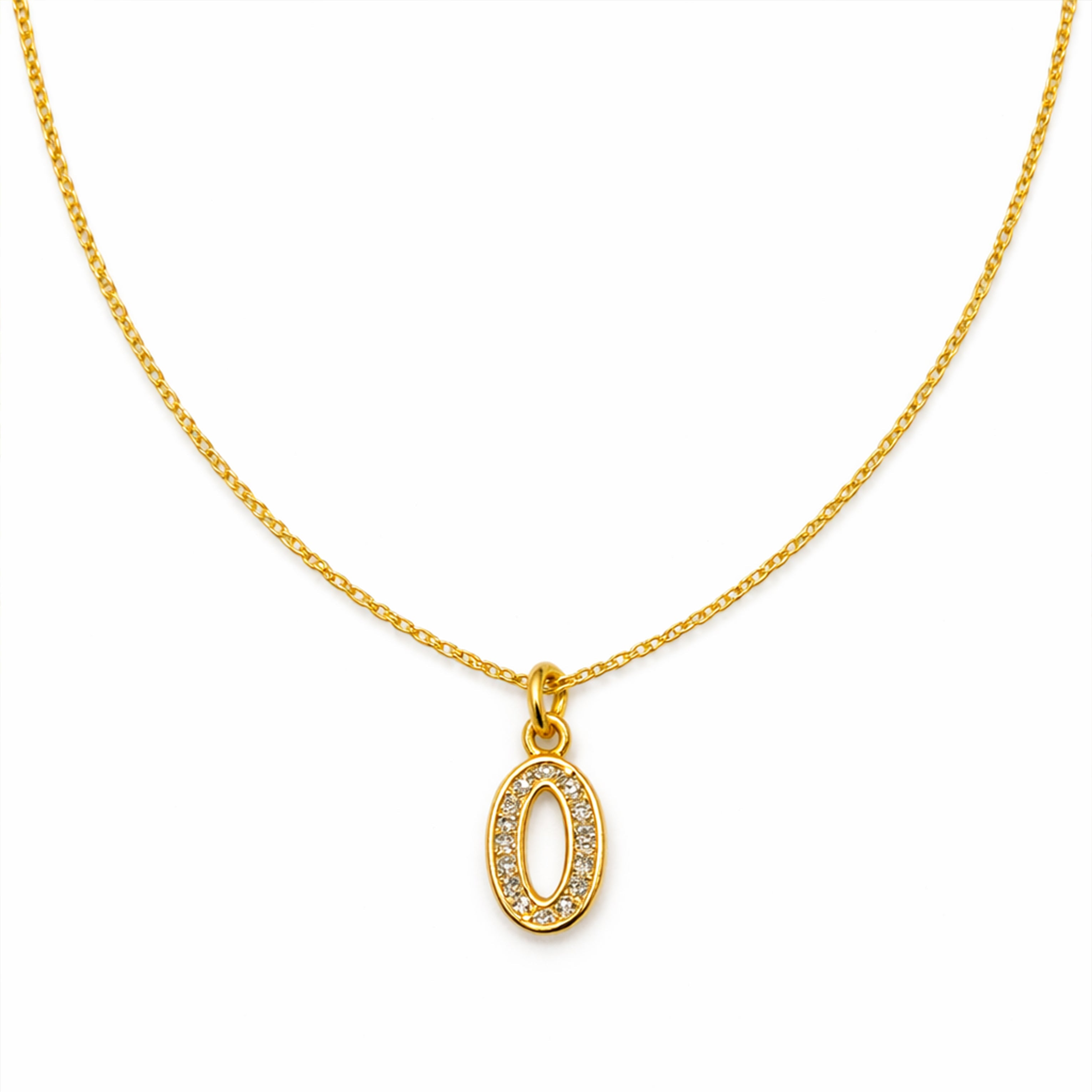 Oval Spark Pendant Necklace GWN -46