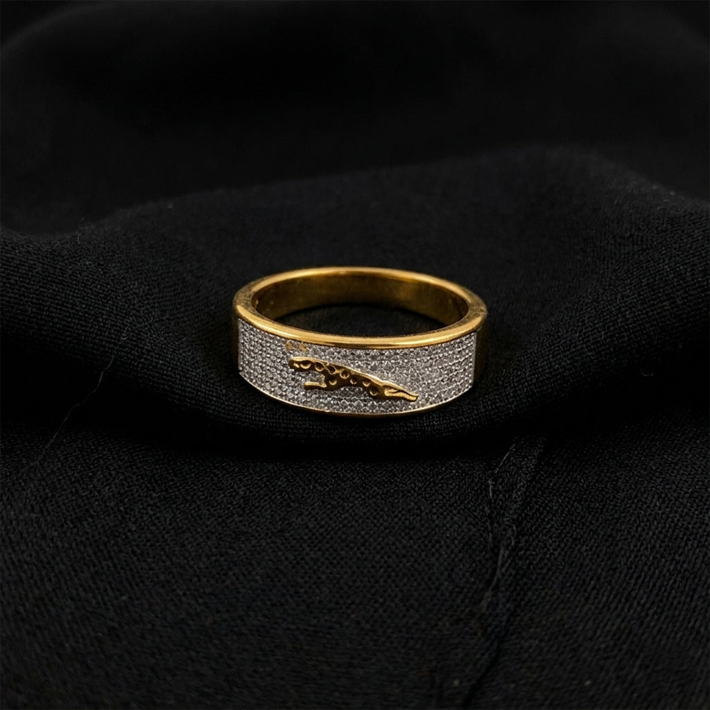 Men’s Gold & Silver Crocodile Design Ring GMR -29
