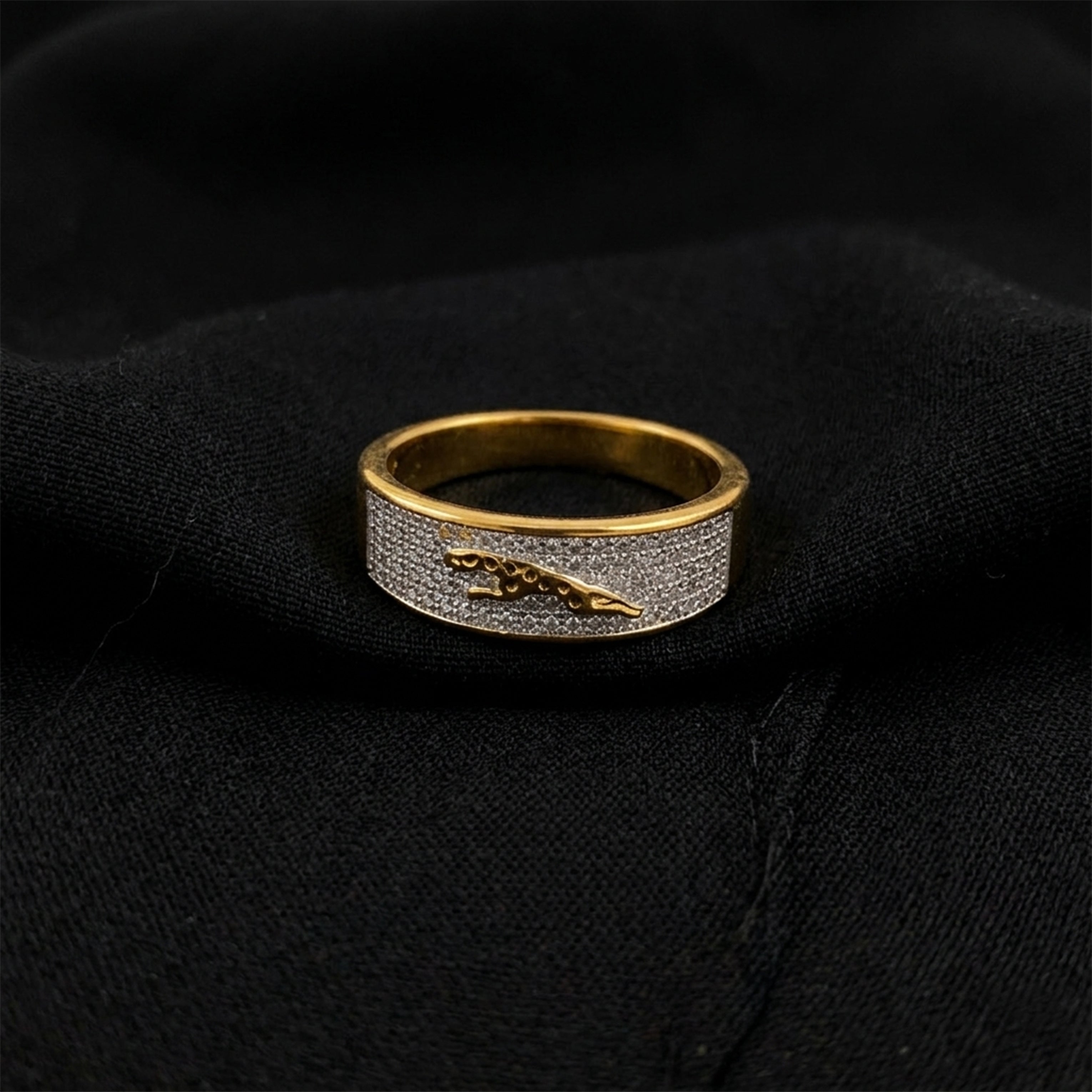 Men’s Gold & Silver Crocodile Design Ring GMR -29