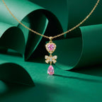 Floral Drop Pendant Necklace GWN -124