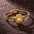 Wibestone Golden Blossom Open Cuff Bracelet