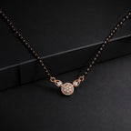 Rose Gold Floral Stone Mangalsutra GM -58