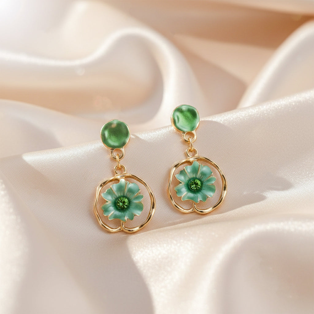 Bloom Gold Drop Earrings GWE -191