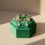 Floral Crystal Drop Earrings GWE -136