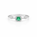 Emerald Glow Halo Ring GWR -74