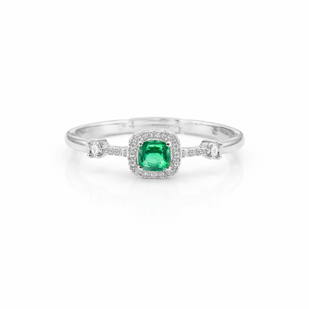 Emerald Glow Halo Ring GWR -74