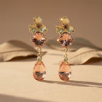 Peach Crystal Earrings GWE -192