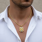 Men’s Lion Shield Pendant Chain GMP -4