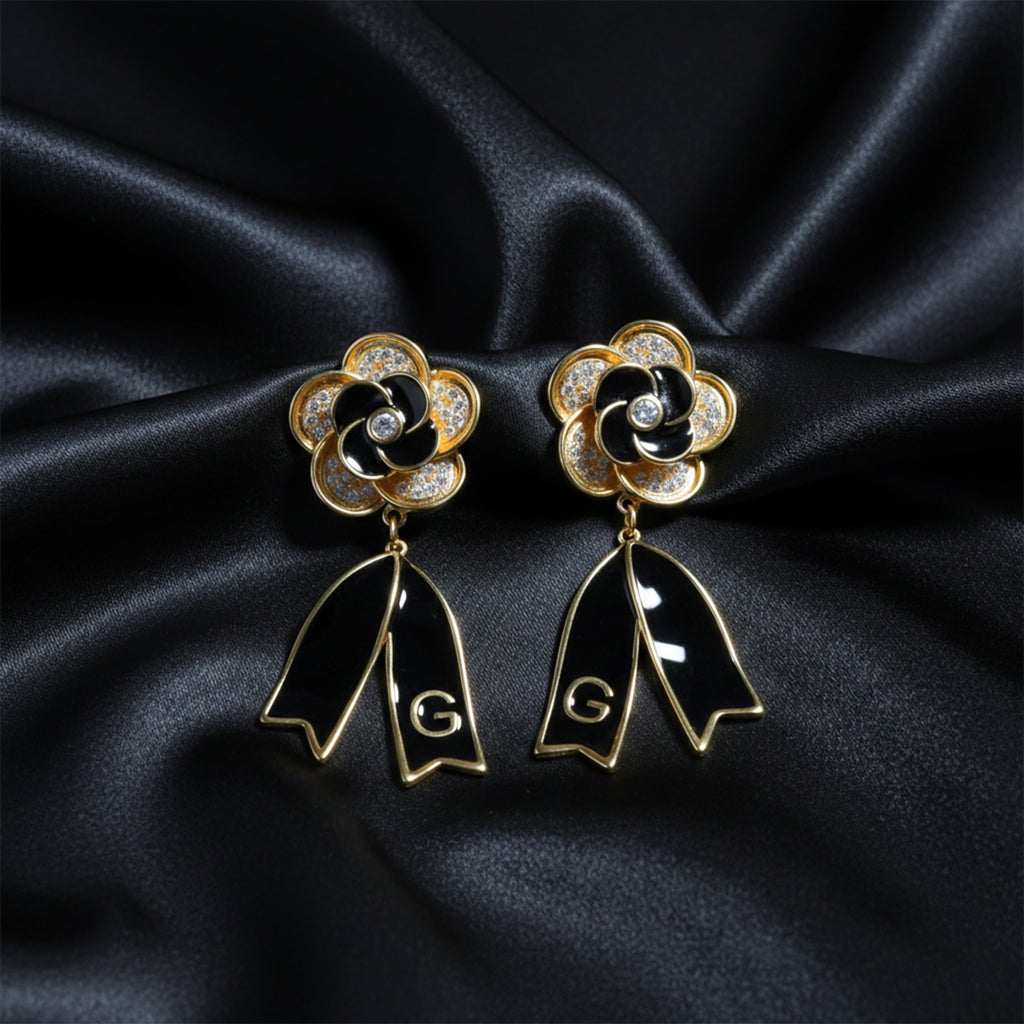 Midnight Bloom Drop Earrings GWE -61