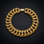 Men’s Gold-Tone Heavy Cuban Link Bracelet GMB -15