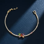 Multicolor Floral Tennis Bracelet GWB -102