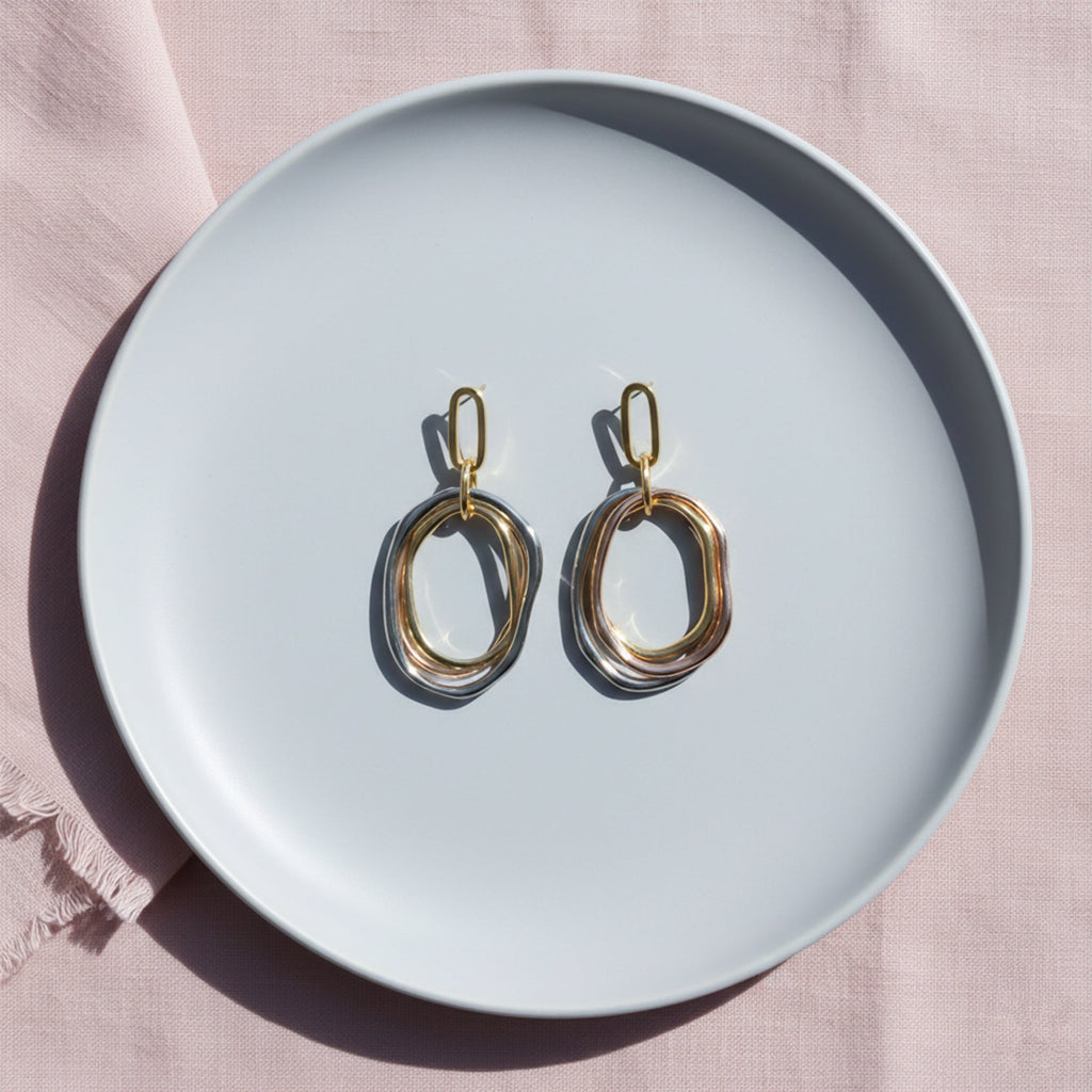 Trinity Luxe Interlinked Drop Earrings GWE -52