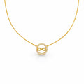 Golden Infinity Halo Charm Necklace GWN -50