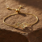 Gold Infinity Floral Adjustable Bracelet GWB -165
