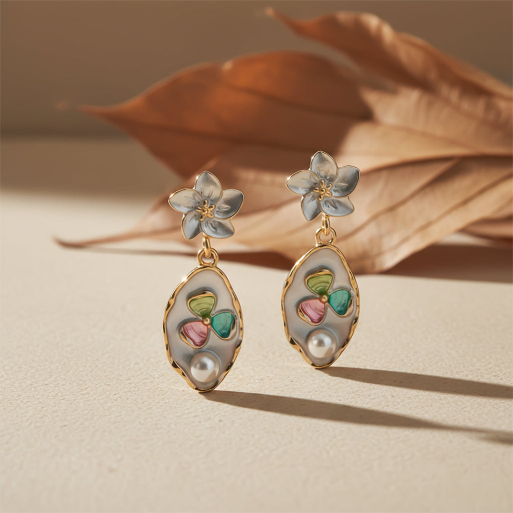 Floral Pearl Earrings GWE -196