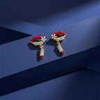 Red Lips Crystal Drop Earrings GWE -98