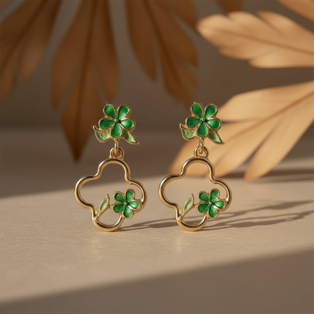 Green Clover Earrings GWE -182