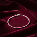 Pink Sapphire Tennis Bracelet GWB -58