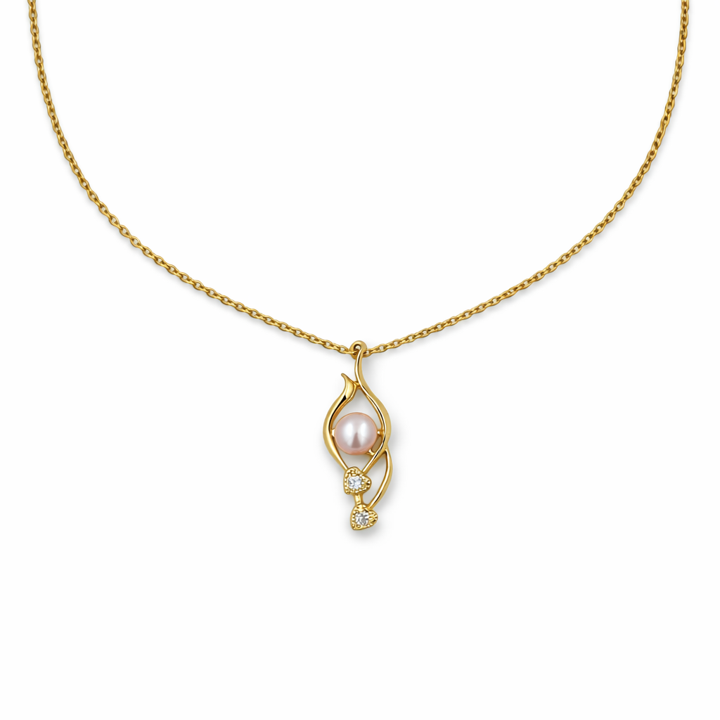 Elegant Gold Teardrop Necklace GWN -43