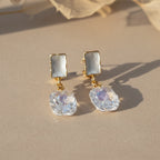 Iridescent Crystal Drop Earrings GWE -174