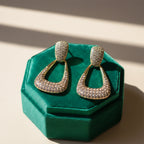 Gold Tone Crystal Earrings GWE -135