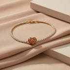 Golden Heart Tennis Bracelet GWB -99