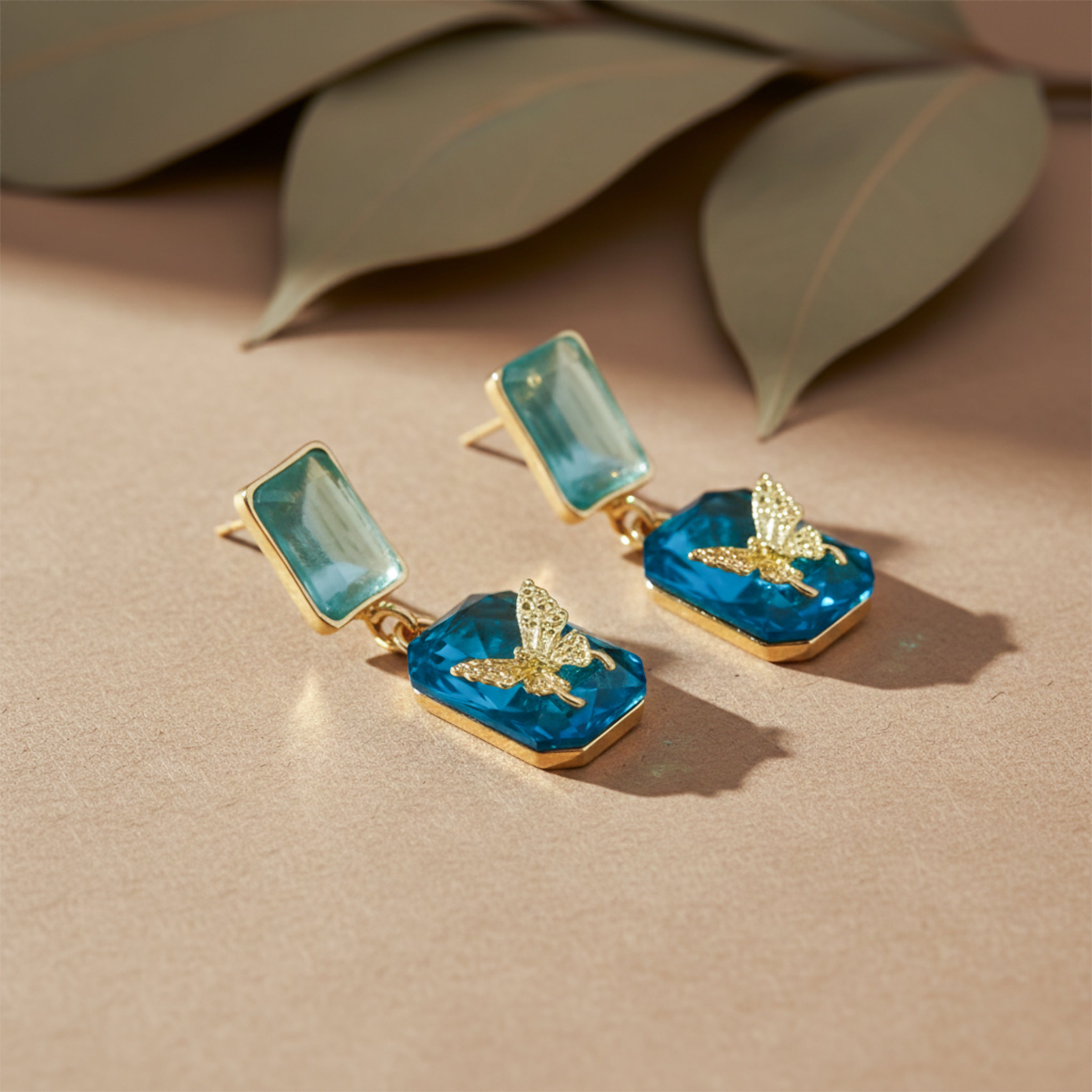 Blue Crystal Earrings GWE -219