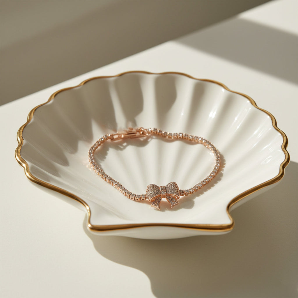 Rose Gold Bowknot Tennis Bracelet GWB -91