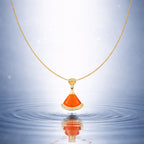 Golden Orange Pendant Necklace GWN -159