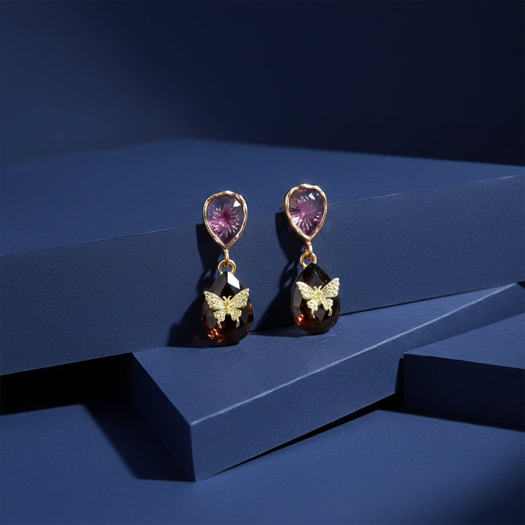 Butterfly Teardrop Earrings GWE -221