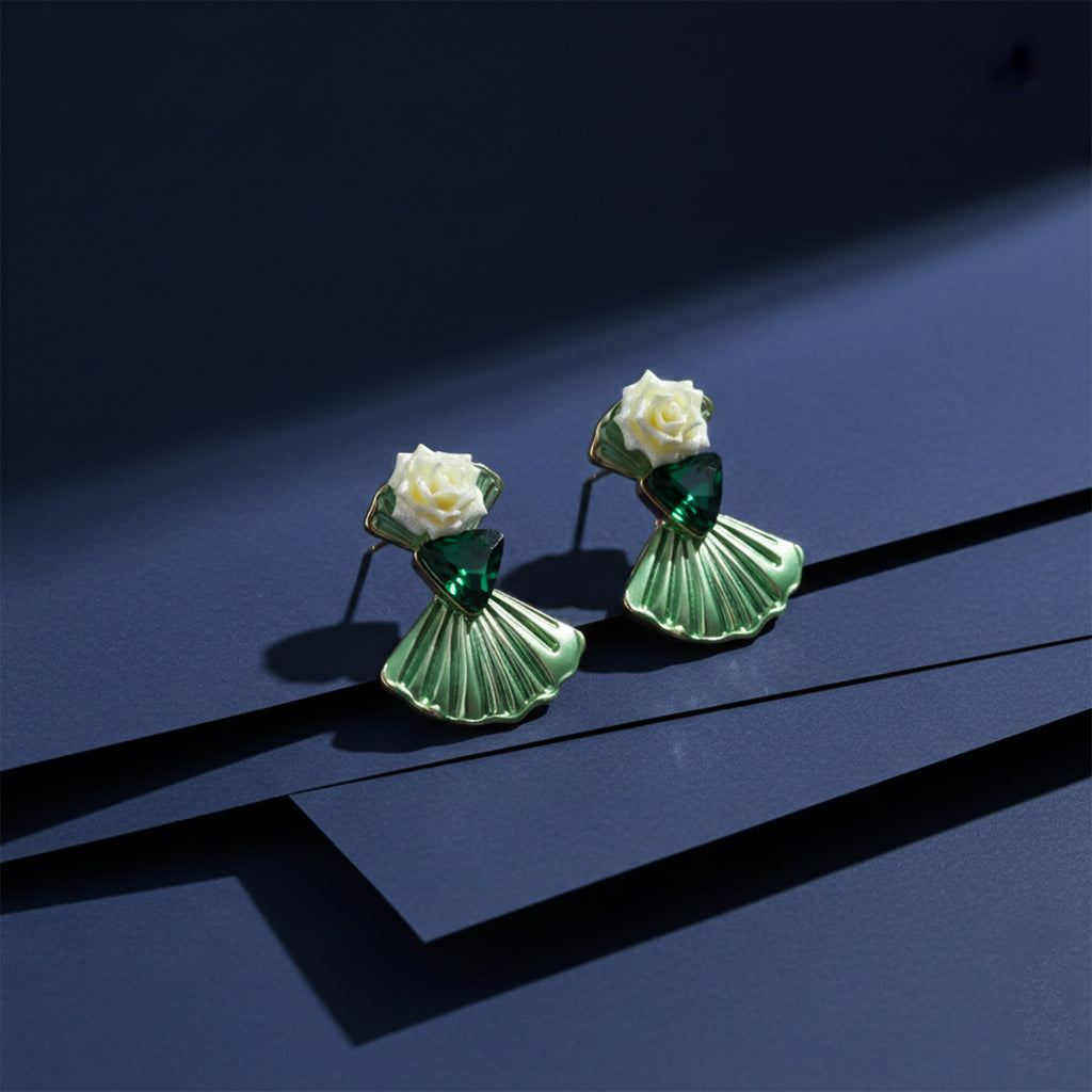 Floral Enamel Earrings GWE -186