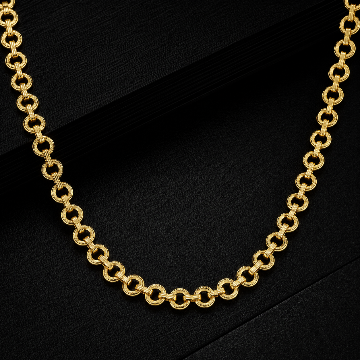 Men’s Gold Tone Classic Round Link Chain GMC -21