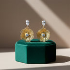 Luxury Gold Floral Drop Earrings GWE -127