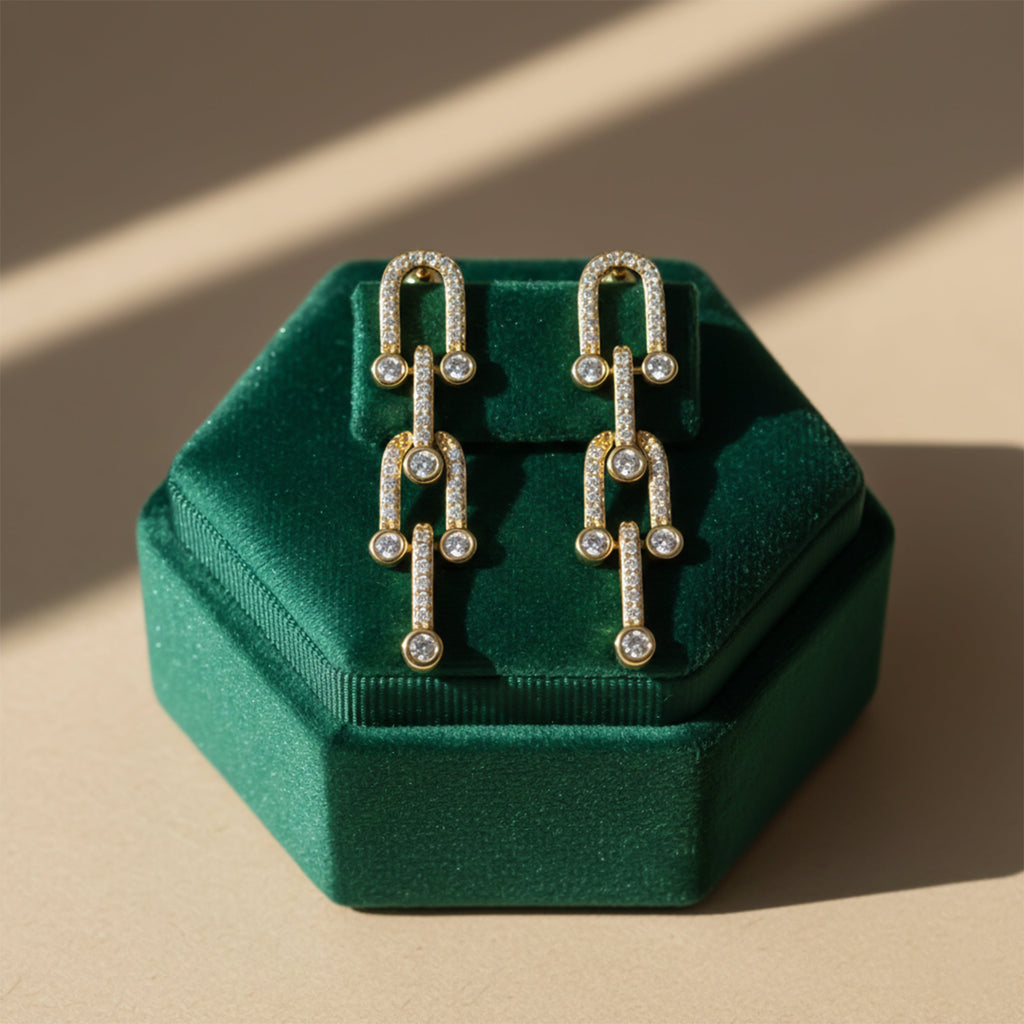Gold Chain Earrings GWE -125