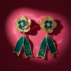 Emerald Bloom Drop Earrings GWE -60