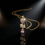Floral Drop Pendant Necklace GWN -124