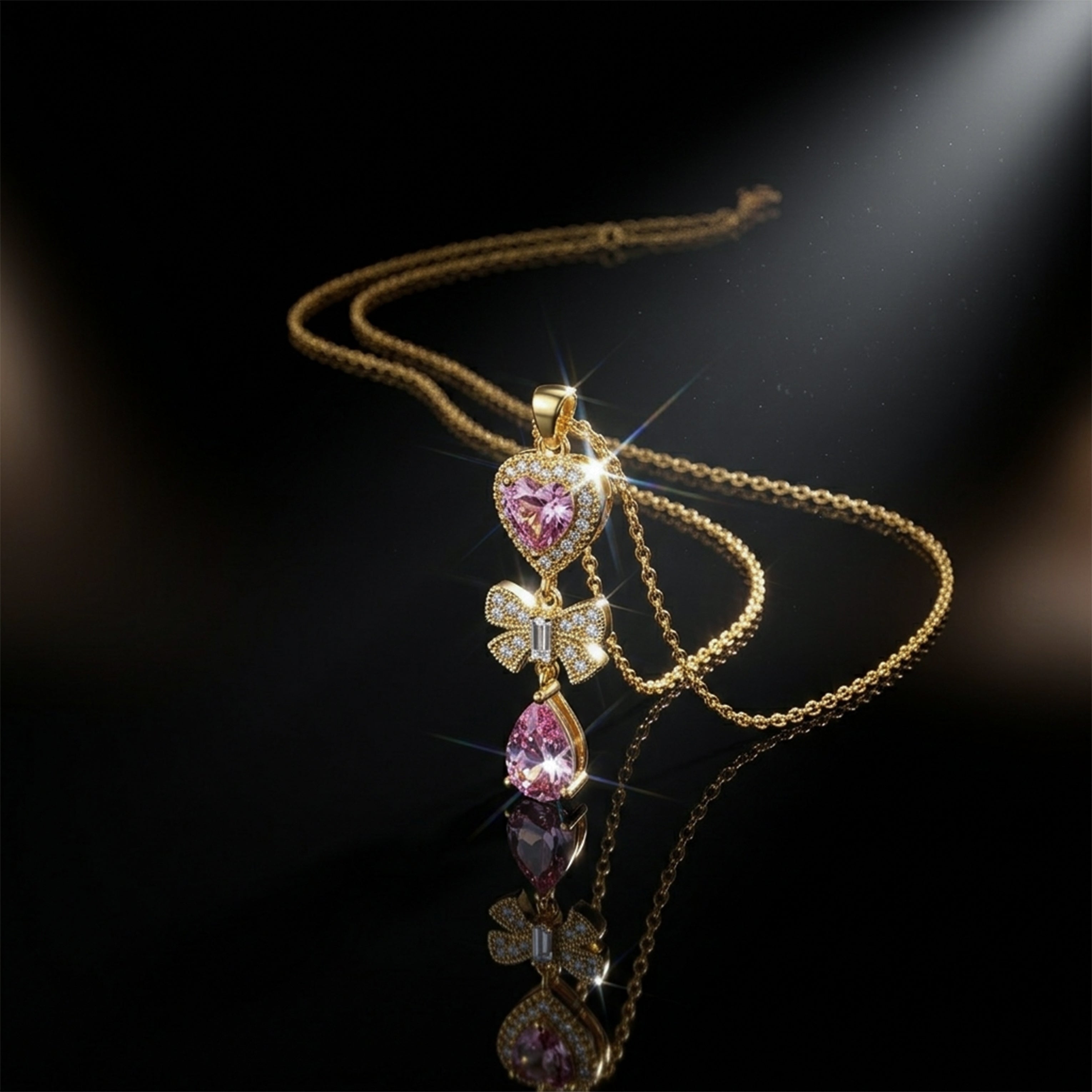 Floral Drop Pendant Necklace GWN -124