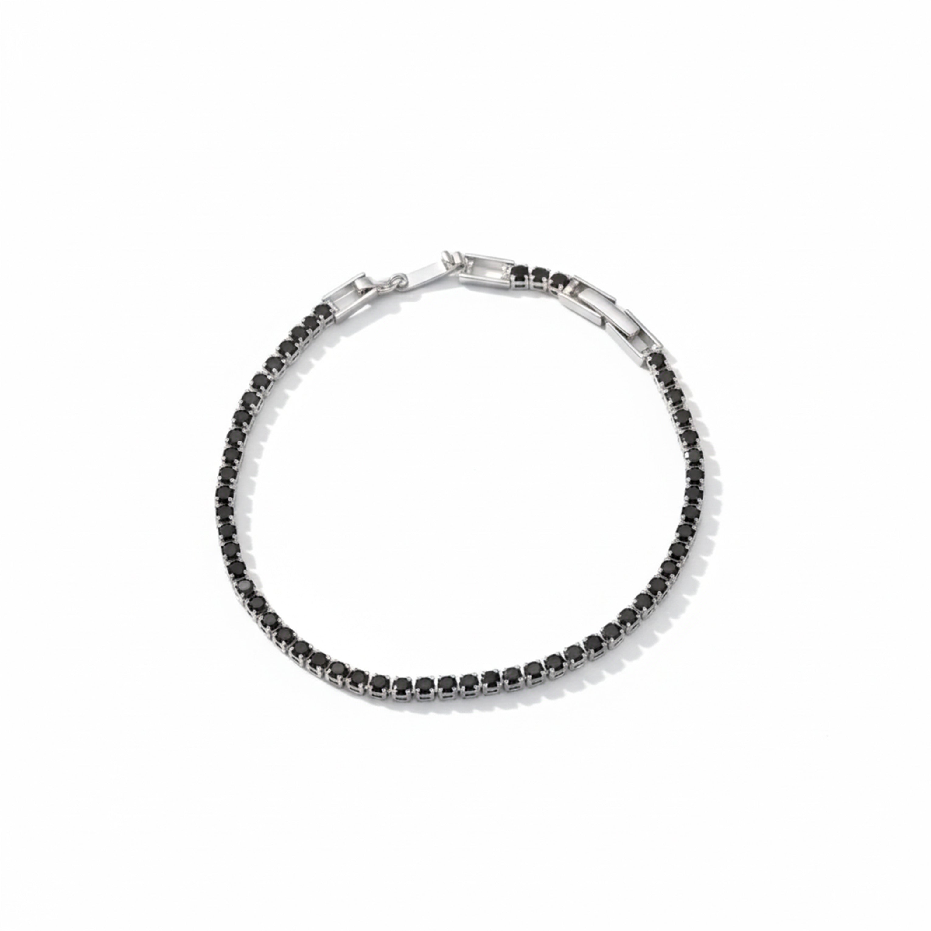 Blue Silver Tennis Bracelet GWB-77