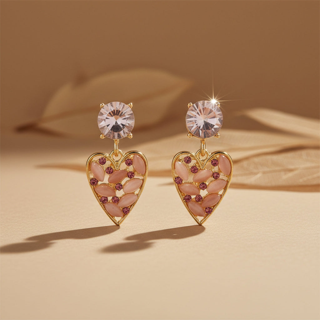 Blush Heart Earrings GWE -211