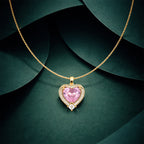 Heart Crystal Pendant Necklace GWN -141