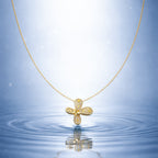 Petal Crystal Pendant Necklace GWN -143