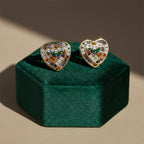 Multicolo Heart Stud Earrings GWE -123