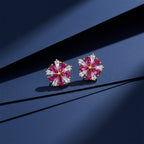 Crystal Flower Stud Earrings GWE -160