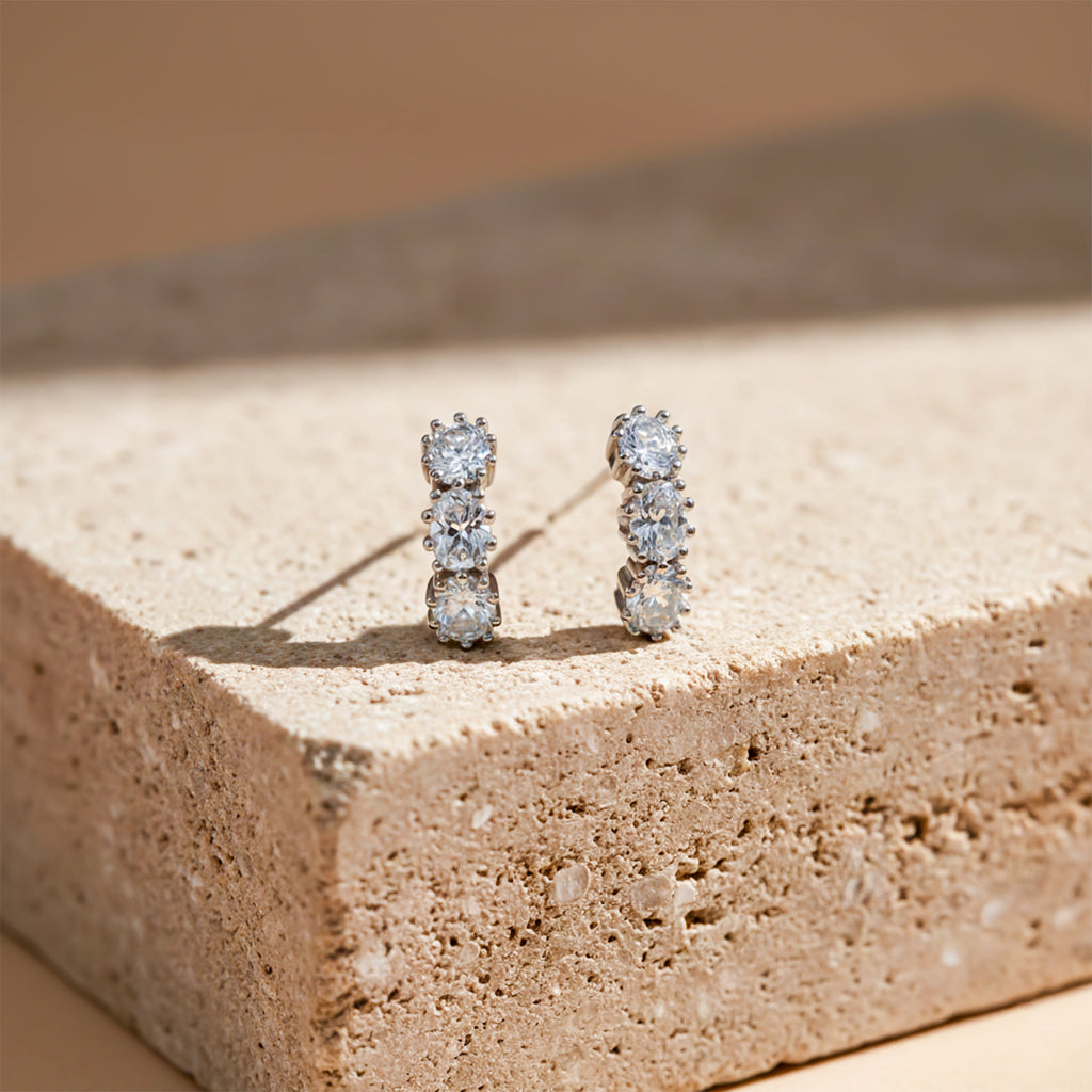 Crystal Cascade Stud Earrings GWE -88