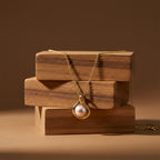 Pink Pearl Swirl Pendant Necklace GWN -34