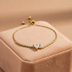 Gold Triangle Solitaire Bracelet GWB -111