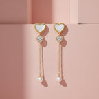 Pearl Chain Drop Earrings GWE -87