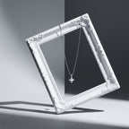 Silver Pearl Blossom Charm Necklace GWN -54