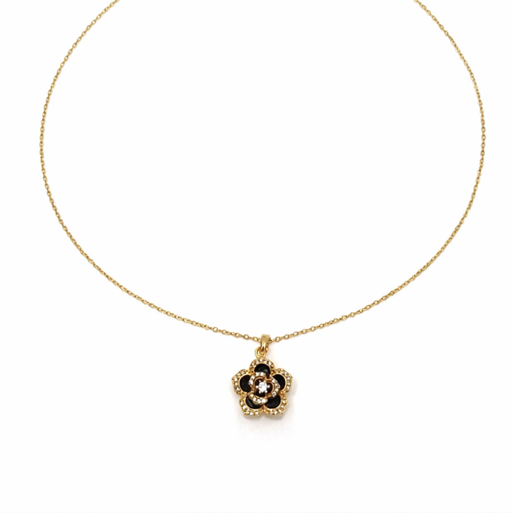 Elegant Camellia Blossom Pendant Women Necklace GWN -107