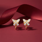 Golden Bloom Hoop Stud Earrings GWE -101